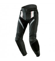 Ozone Grip Black/White Motorcycle Leather Pants