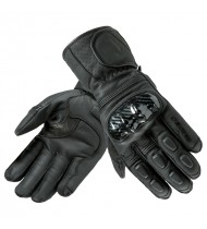 Ozone Ride II CE Black Leather Motorcycle Gloves