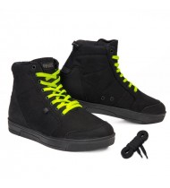 Ozone Town Black/Flo Yellow Motorcycle Boots
