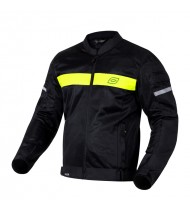 Ozone Dart Black/Flo Yellow Textile Motorcycle Jacket