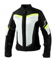 Rebelhorn District Lady Ice/Black/Fluo Yellow Textile Motorcycle Jacket
