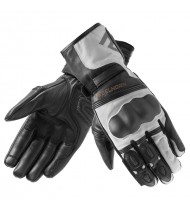 Rebelhorn Patrol Long Black/Grey Leather Motorcycle Gloves