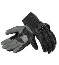 Rebelhorn St Short Black/Grey Leather Motorcycle Gloves