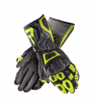 Rebelhorn Rebel Black/Camo/Flo Yellow Leather Motorcycle Gloves