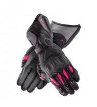 Rebelhorn Rebel Lady Black/Pink Leather Motorcycle Gloves