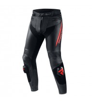 Rebelhorn Fighter Black/Flo Red Leather Motorcycle Pants