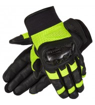 Rebelhorn Gap II Black/Grey/Flo Yellow Leather Motorcycle Gloves