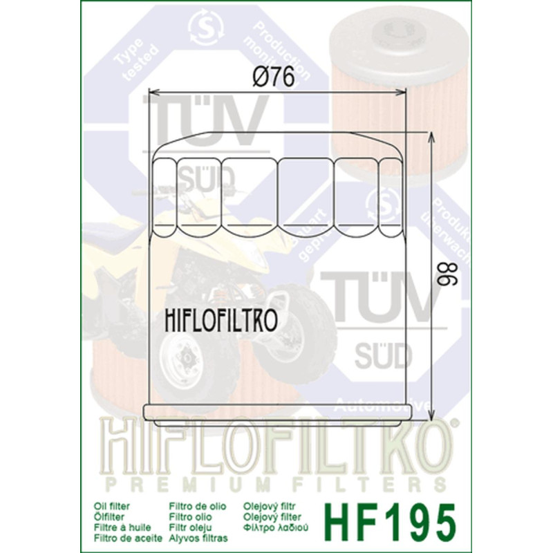 Hiflofiltro Hiflo Oilfilter HF195