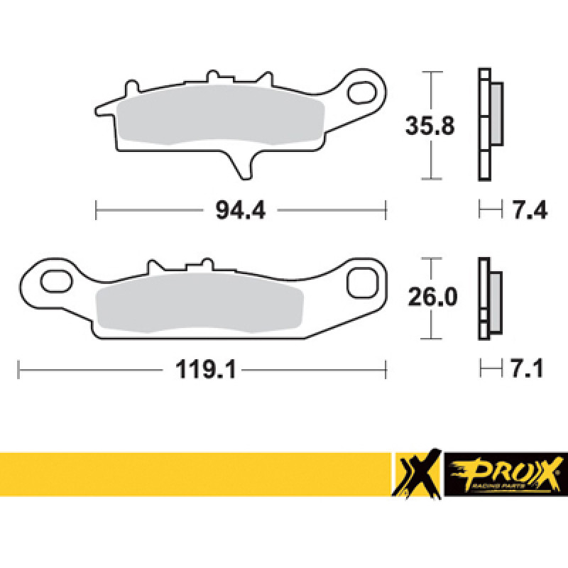 Prox Front Brake Pad KFX450R '08-14 (Left) + KVF650 Brute Fo