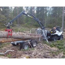Bronco ATV Grapple crane trailer 350-II Hydraulic Roll drive & Winch