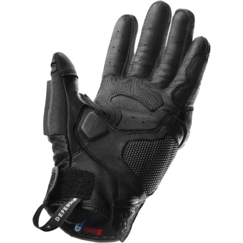 Rebelhorn DEFENDER BLACK MOTORCYCLE GLOVES