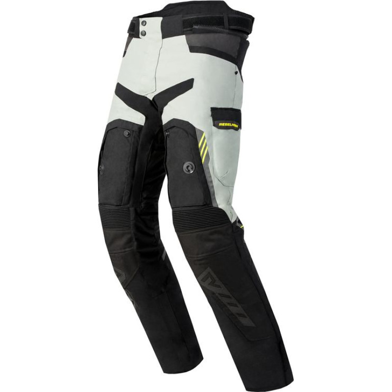 Rebelhorn PATROL GREY BLACK FLUO YELLOW TEXTILE MOTORCYCLE PANTS