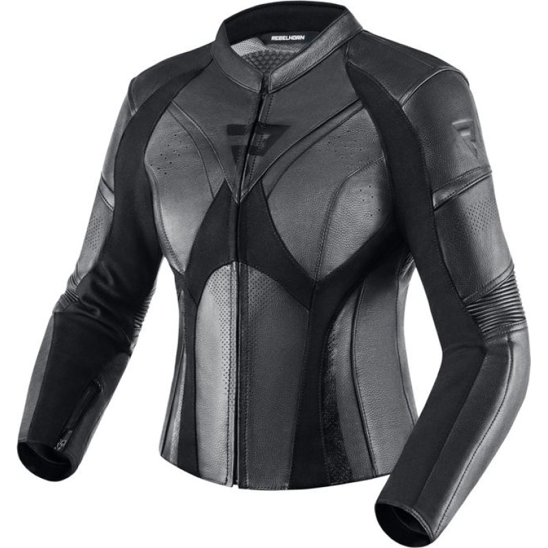 Rebelhorn REBEL WOMEN BLACK LEATHER MOTORCYCLE JACKET W40