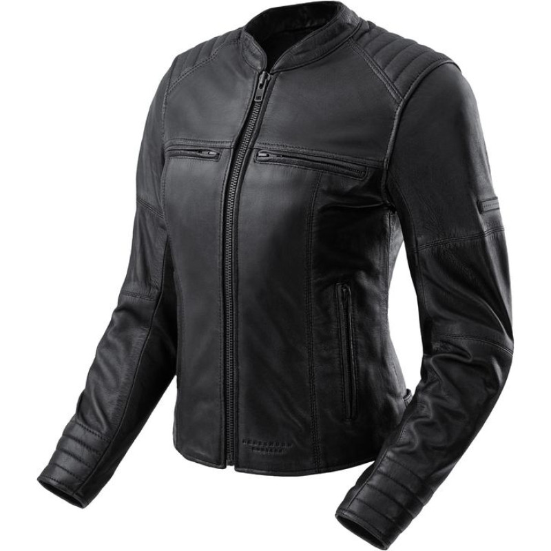 Rebelhorn HUNTER 2 WOMEN BLACK LEATHER MOTORCYCLE JACKET WXS
