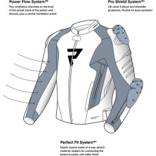 Rebelhorn VELOCE CAMO BLACK GREY FLUO YELLOW LEATHER MOTORCYCLE JACKET