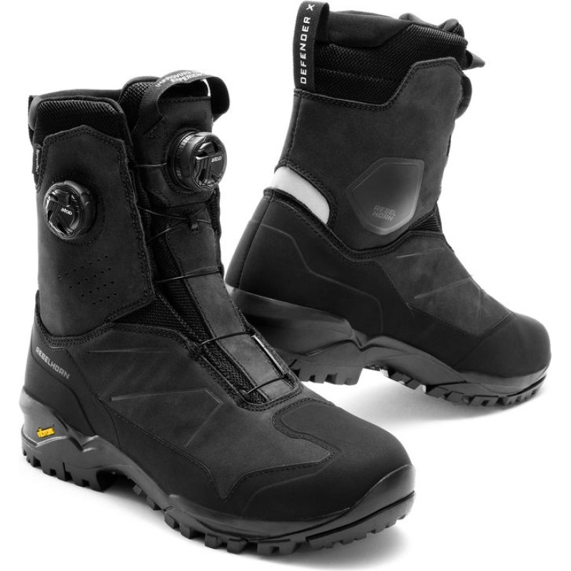 Rebelhorn DEFENDER-X BLACK MOTORCYCLE BOOTS
