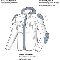 Rebelhorn SHIFTER BLACK GREEN MOTORCYCLE SHIRT