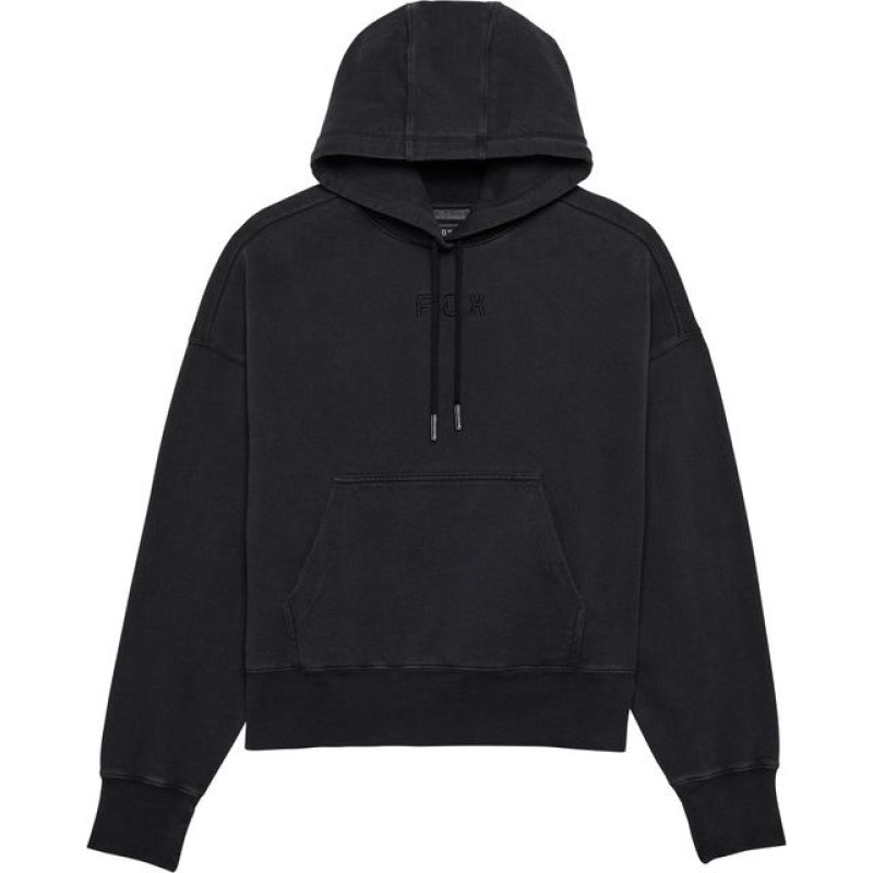 FOX LADY WORDMARK OVERSIZED FLEECE PO BLACK XS HOODIE