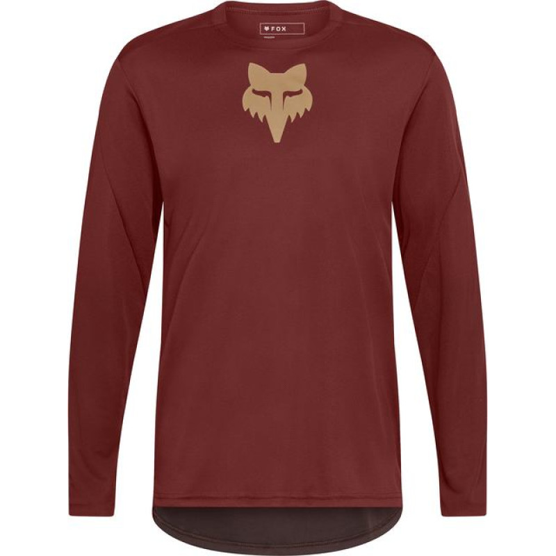 FOX BICYCLE SHIRT LONG-SLEEVED FOX RANGER HEAD RUST