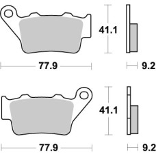 SBS Brakepads Carbon Tech rear