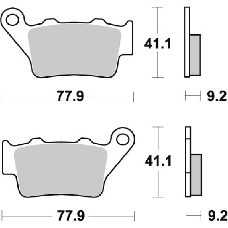 SBS Brakepads Carbon Tech rear