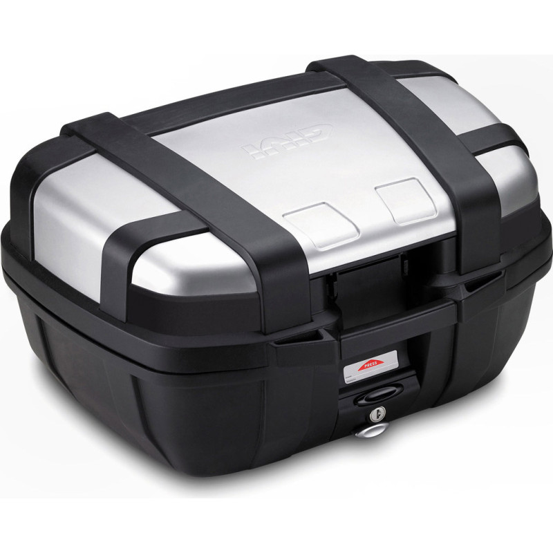 Givi 52 litre top-case black with aluminium finish with top opening