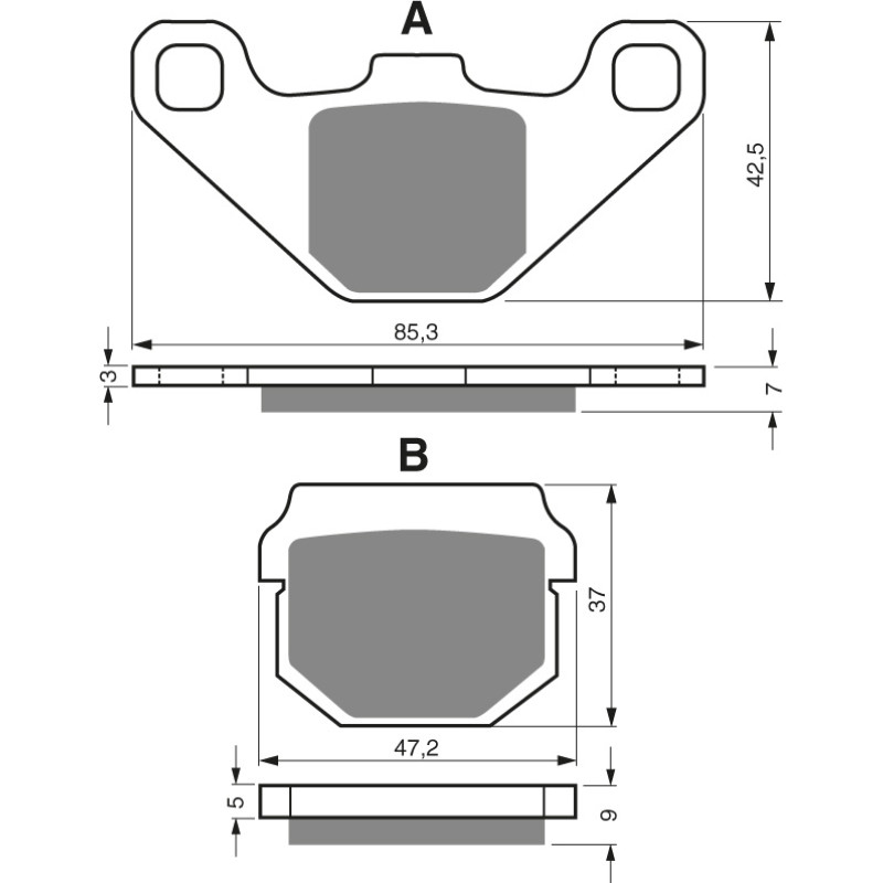 Goldfren Brake Pads 047 Ceramic Carbon K1