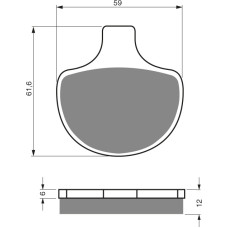 Goldfren Brake Pads 057 Ceramic carbon AD