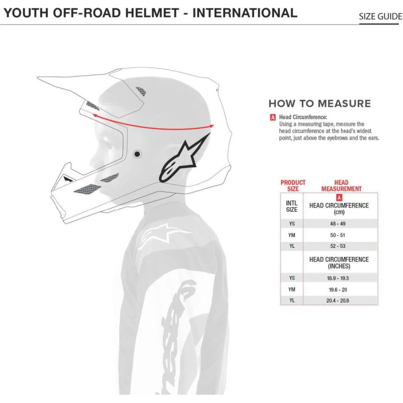 Alpinestars Helmet SM3 Youth Fray Red/Yellow Fluo/Black