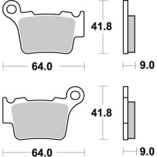SBS Brakepads Carbon Silver