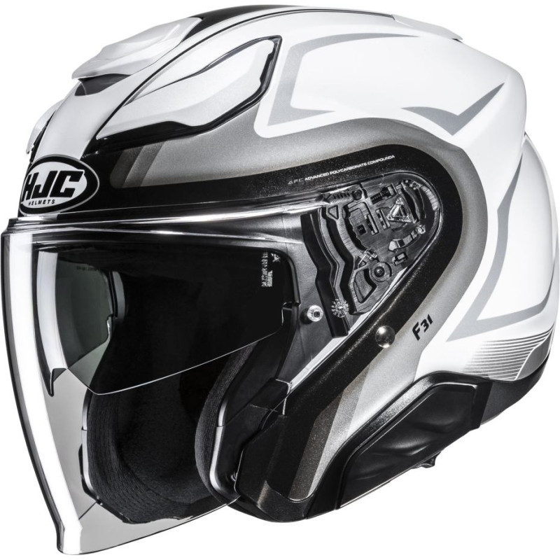 HJC Helmet F31 Bask White/Gray MC10