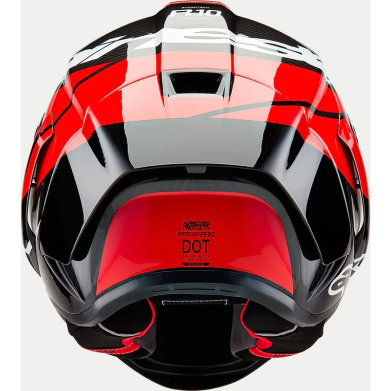 Alpinestars Helmet Supertech R10 Element Black/Carb/Fluo Red/White