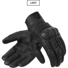 Rebelhorn THUG 2 WOMEN PERFORATED BLACK MOTORCYCLE GLOVES WXS