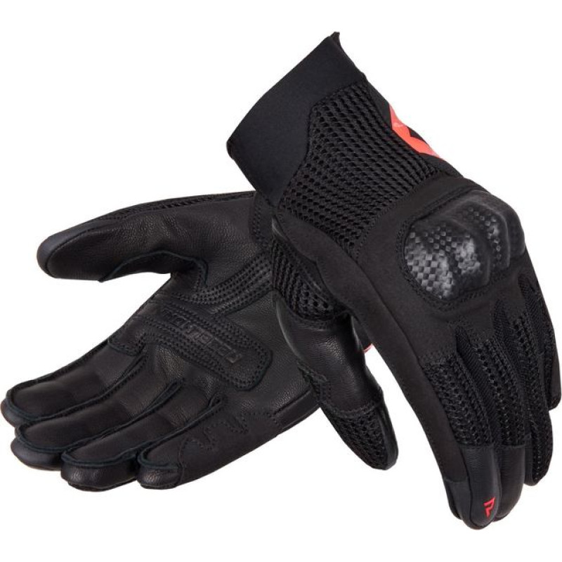 Rebelhorn GAP 3 BLACK FLUO RED MOTORCYCLE GLOVES