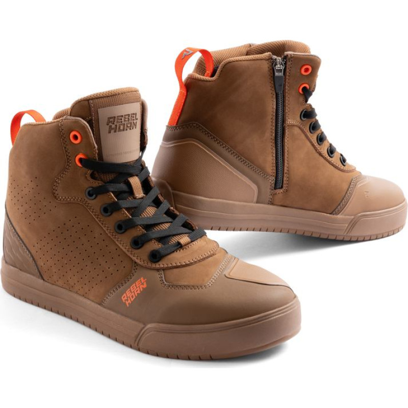 Rebelhorn SPIKE BROWN MOTORCYCLE BOOTS