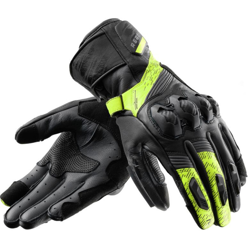 Rebelhorn VIPER BLACK GREY FLUO YELLOW MOTORCYCLE GLOVES