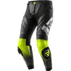 Rebelhorn INFERNO BLACK WHITE FLUO YELLOW LEATHER MOTORCYCLE PANTS