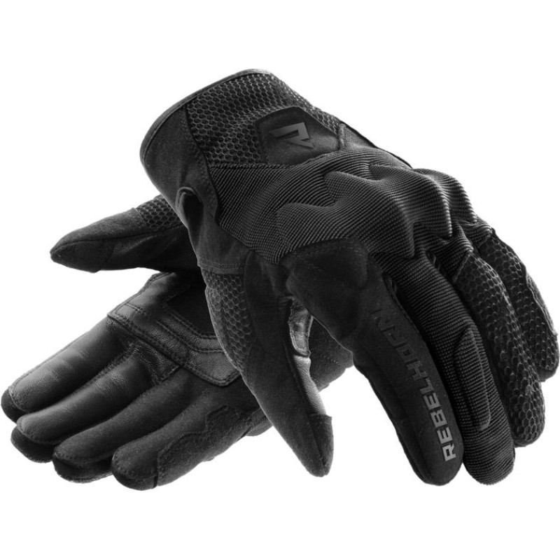 Rebelhorn CORE BLACK MOTORCYCLE GLOVES