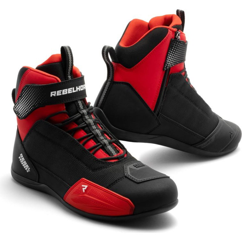 Rebelhorn SWIFT BLACK RED MOTORCYCLE BOOTS