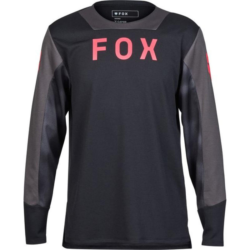 FOX JUNIOR DEFEND TAUNT BLACK YM long sleeve cycling jersey