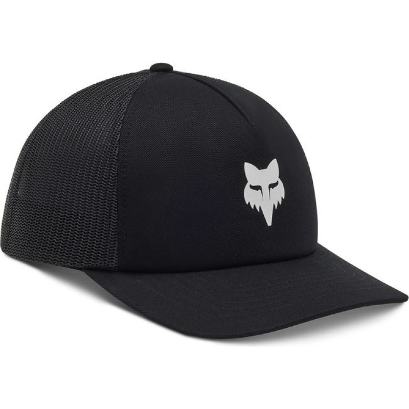 FOX HEAD TRUCKER BLACK CAP WITH VISOR