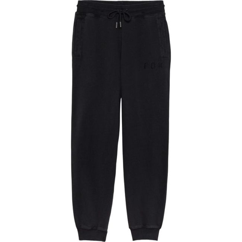FOX LADY WORDMARK FLEECE JOGGER BLACK XS TROUSERS