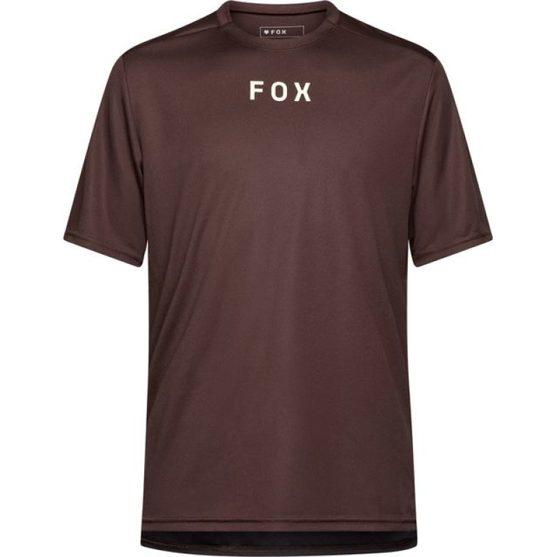 FOX CYCLING SHIRT FOX RANGER WORDMARK COCOA
