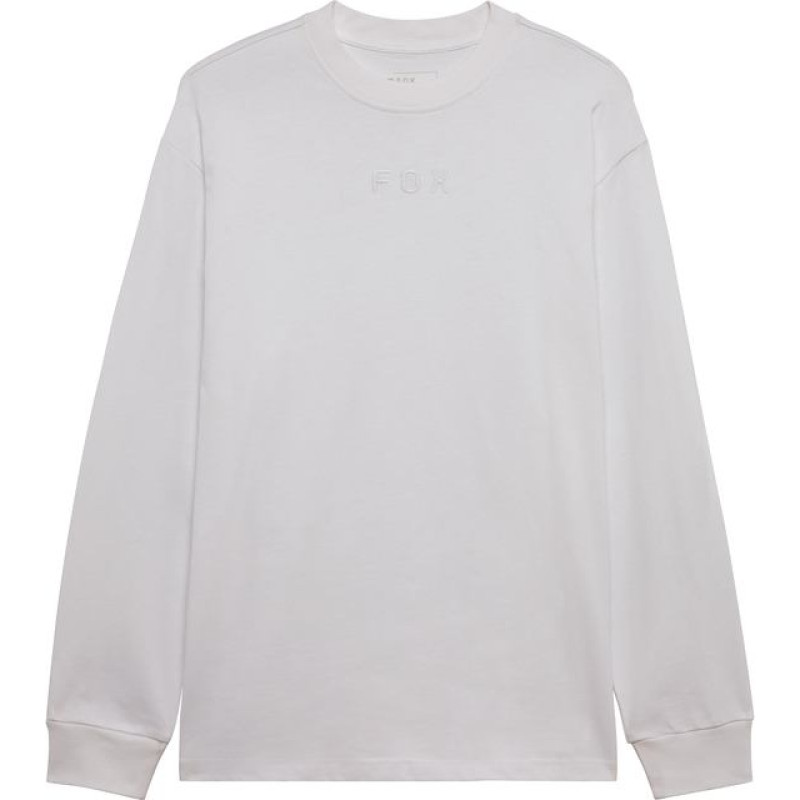 FOX LONG-SLEEVED T-SHIRT FOX WORDMARK OVERSIZED OPTIC WHITE