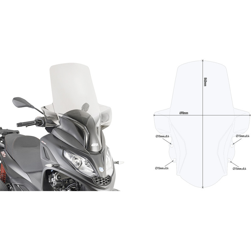 Givi SPOILER PIAG.MP3 300 HPE