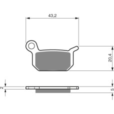 Goldfren Brake Pads 190 Ceramic Carbon K1