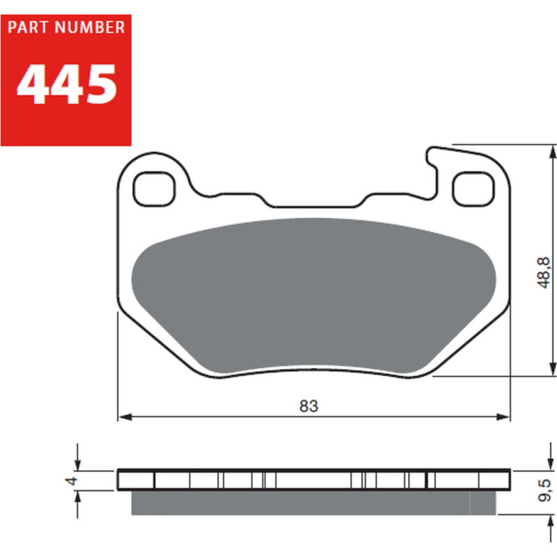 Goldfren Brake Pads 445 Ceramic Carbon AD