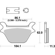 SBS Brakepads Sintered rear