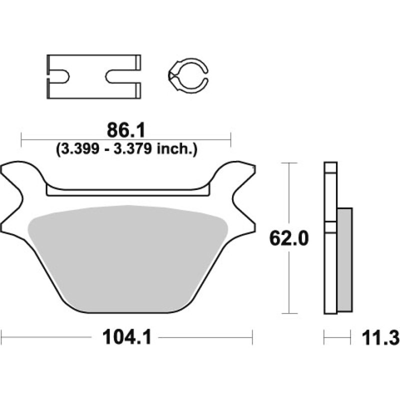 SBS Brakepads Sintered rear