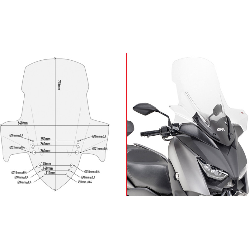 Givi SPOILER YAM. X-MAX 300 (2017)